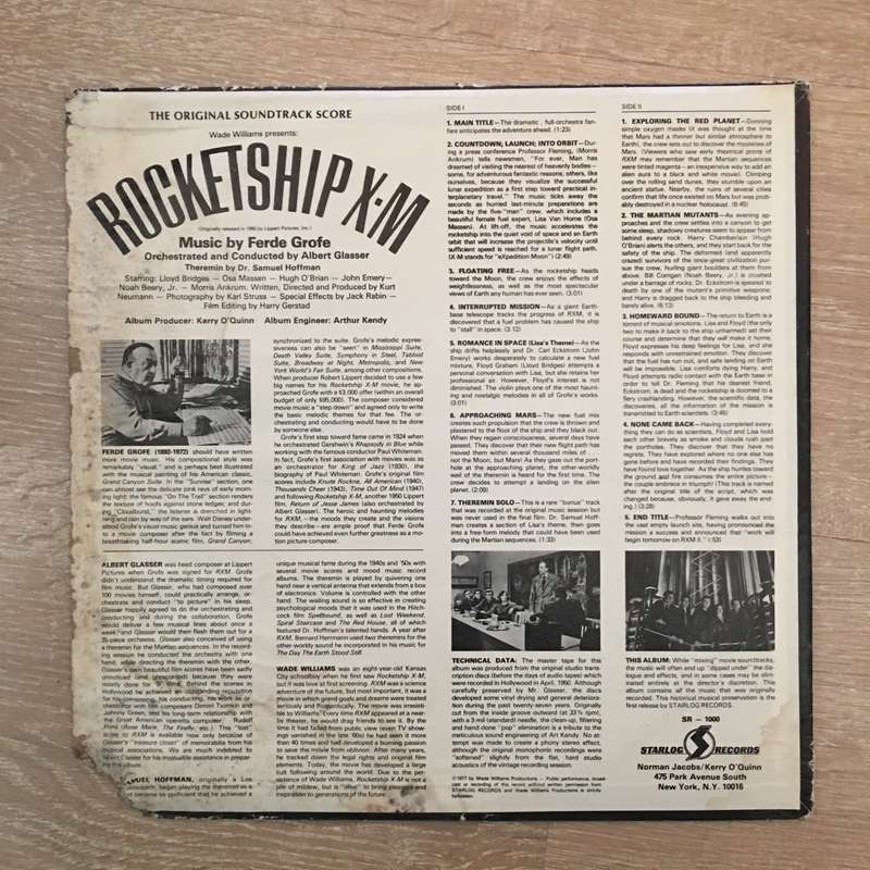 Ferde Grofé  Rocketship X-M (The Original Soundtrack Score) - Vinyl LP Record - Opened  - ...