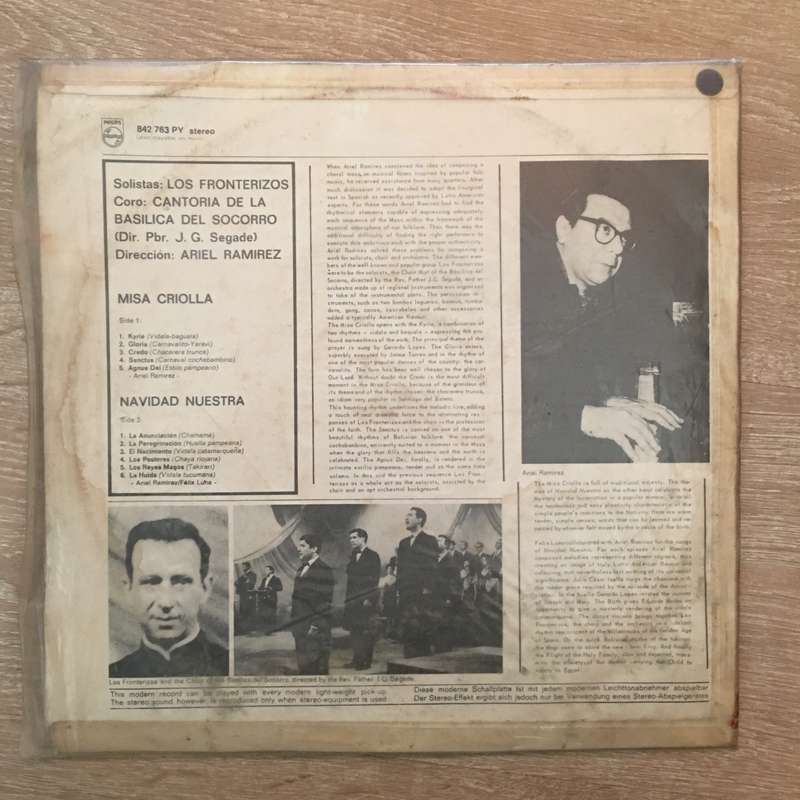 Ariel Ramirez  Misa Criolla -  Vinyl LP Record - Opened  - Good+ Quality (G+)