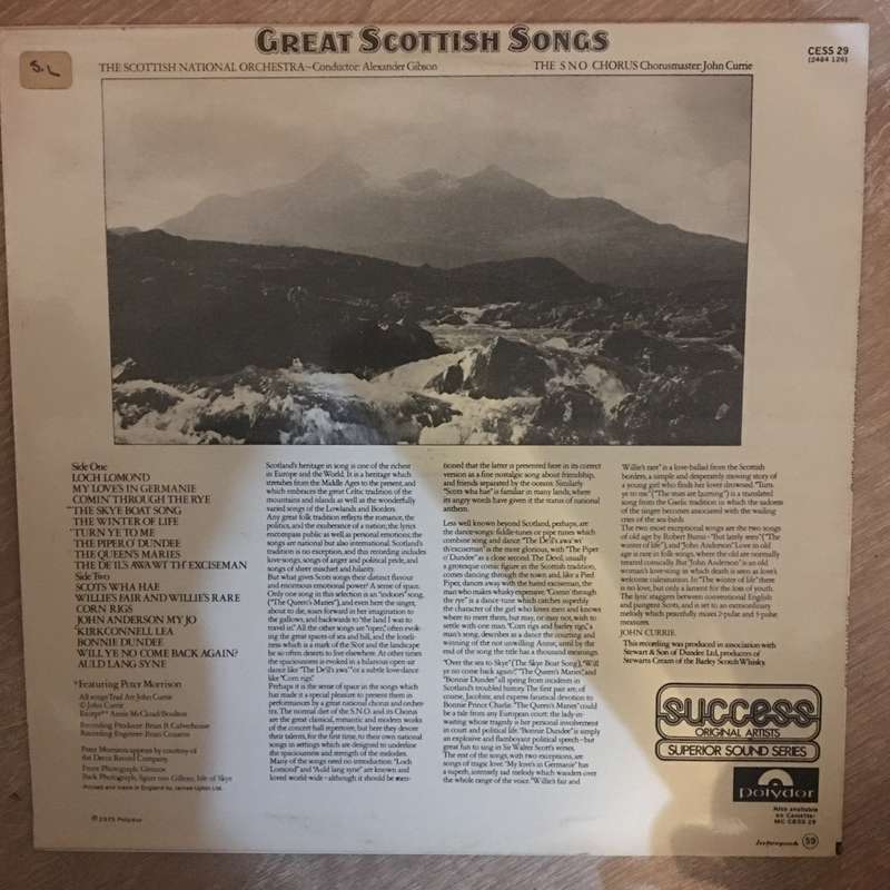 Great Scottish Songs - Vinyl LP Record - Opened  - Very-Good- Quality (VG-)