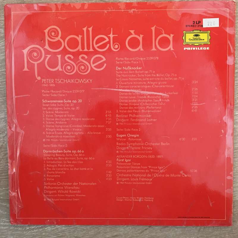 Various  Ballet A La Russe -  Double Vinyl LP Record - Opened  - Very-Good+ Quality (VG+)