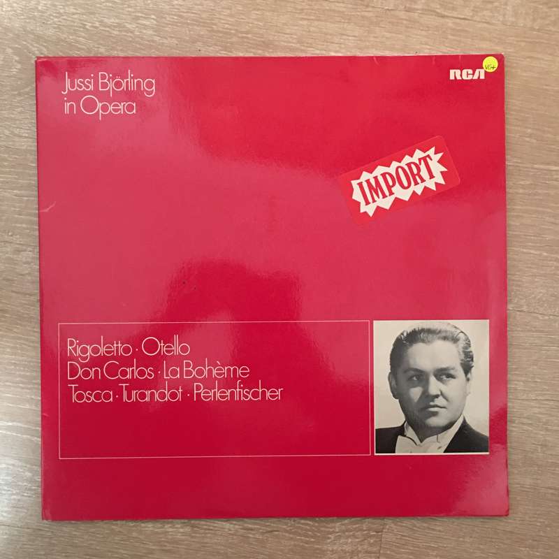 Jussi Bjorling In Opera - Vinyl LP Record - Opened  - Very-Good+ Quality (VG+)