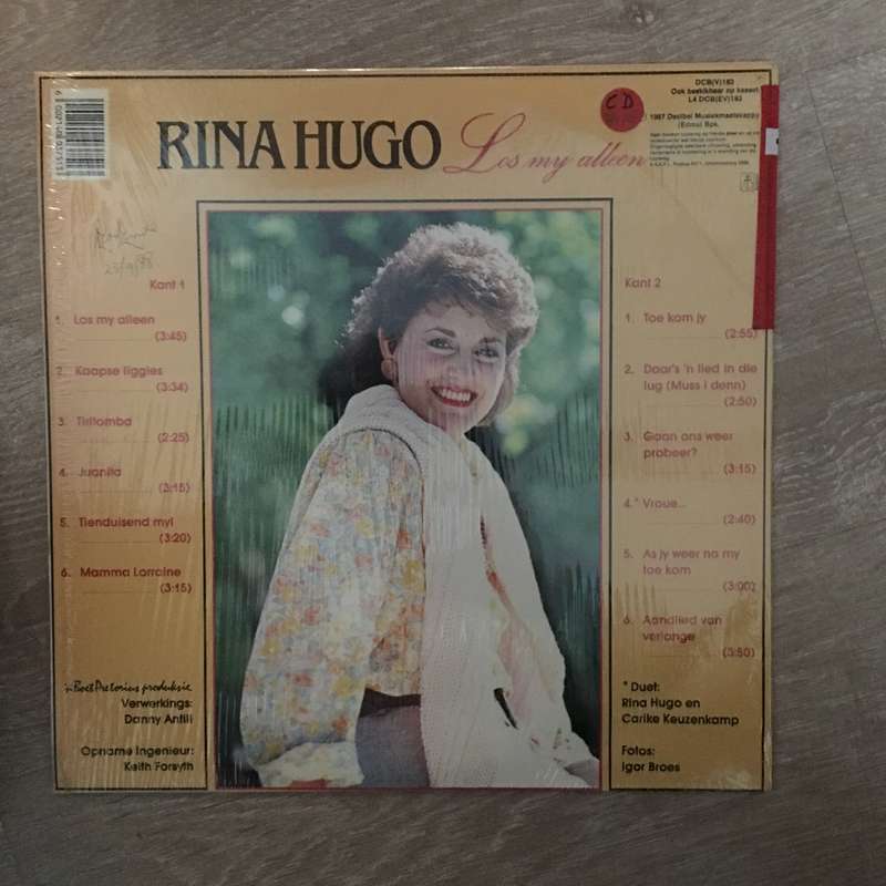 Rina Hugo - Los My Alleen - Vinyl LP Record - Opened  - Very-Good+ Quality (VG+)
