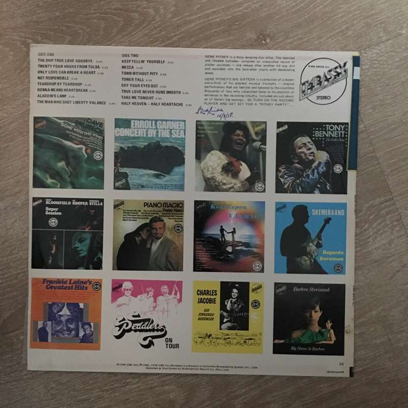 Gene Pitney's Big Sixteen - Vinyl LP Record - Opened  - Very-Good+ Quality (VG+)