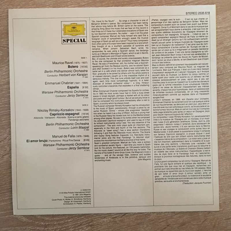 Various  Bolero (Spanische Impressionen) - Vinyl LP Record - Opened  - Very-Good+ Quality (...