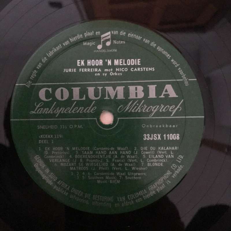 Jurie Ferreira - Ek Hoor 'n Melodie  - Vinyl LP Record - Opened  - Very-Good- Quality (VG-)