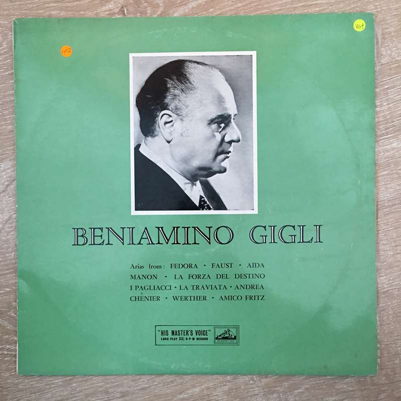 Benjamino Gigli - Vinyl LP Record - Opened  - Very-Good+ Quality (VG+)