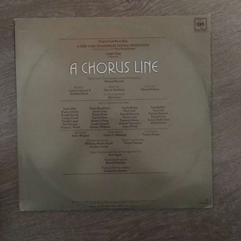 A Chorus Line - Vinyl LP Record - Opened  - Very-Good Quality (VG)