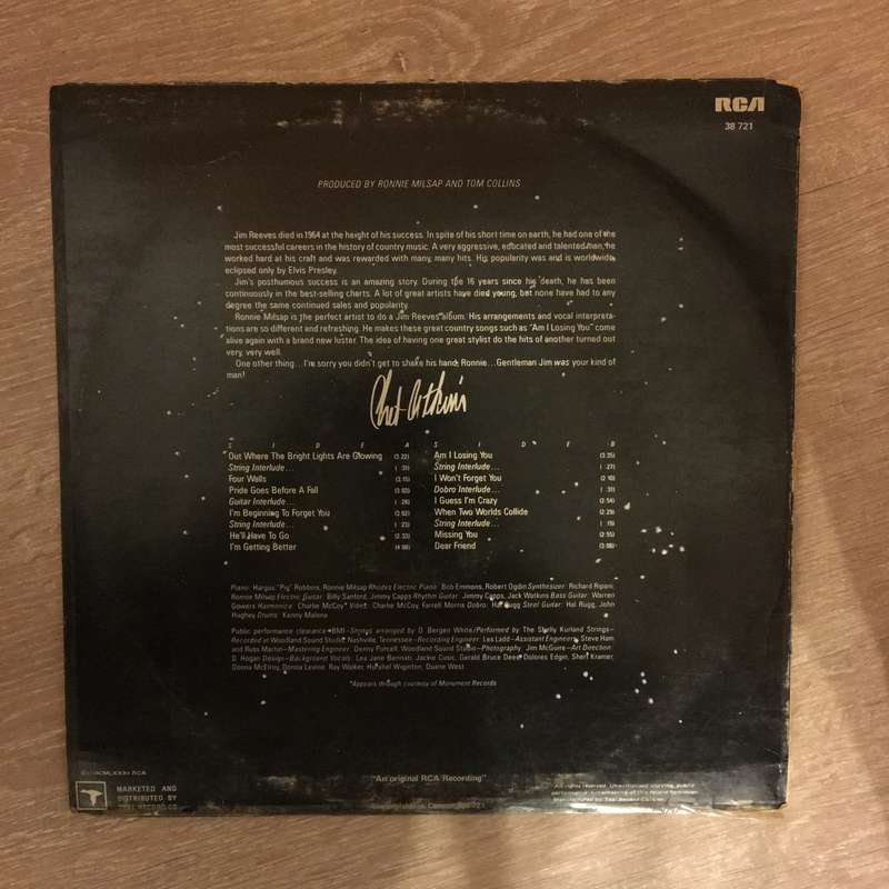 Ronnie Milsap - Out Where The Light Brights Are Glowing - Vinyl LP Record - Opened  - Very-Good Q...