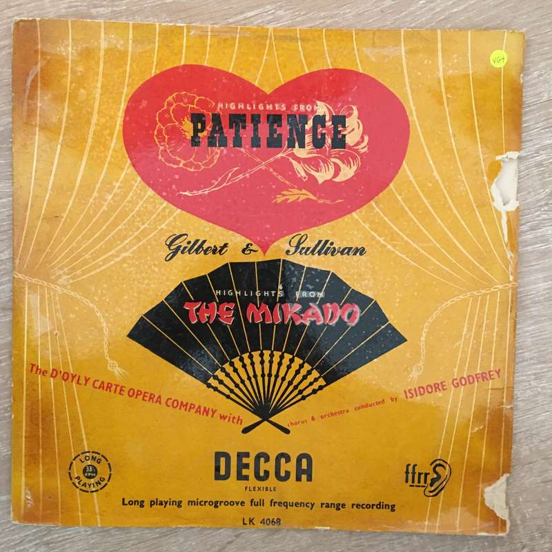 Gilbert & Sullivan - Highlights From Patience, The Mikado - Vinyl Record - Opened  - Very-Good+ Q...
