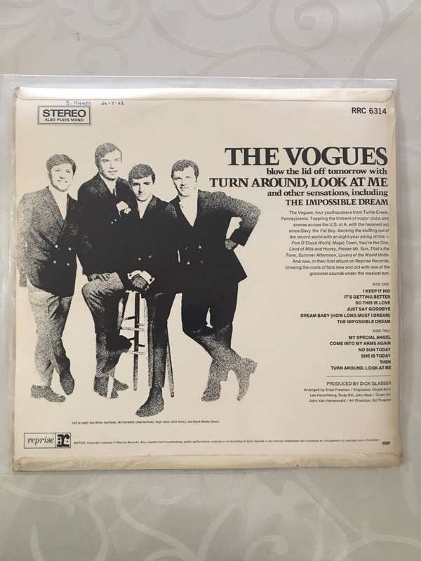 The Vogues - Turn Around and Look at Me  - Vinyl LP - Opened  - Very-Good+ Quality (VG+)
