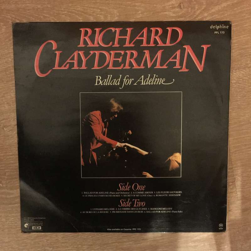 Richard Clayderman - Ballad For Adeline - Vinyl LP Record - Opened  - Very-Good Quality (VG)