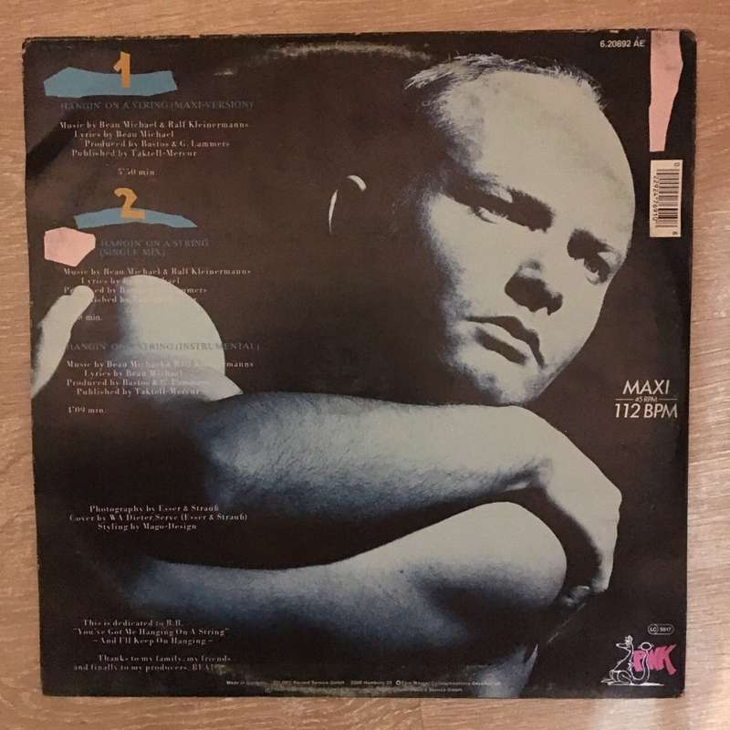 Beau Michael  Hangin' On A String - Vinyl LP Record - Opened  - Very-Good+ Quality (VG+)