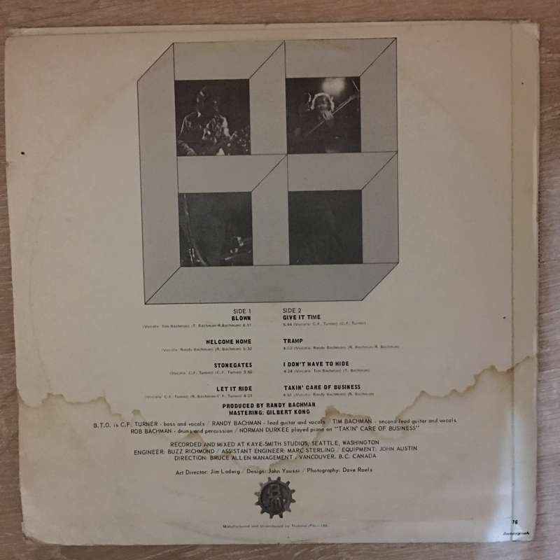 Bachman - Turner Overdrive II  - Vinyl LP Record - Opened  - Good+ Quality (G+)