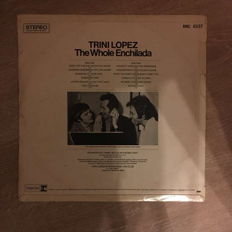Trini Lopez - The Whole Enchilada - Vinyl LP Record - Opened  - Good+ Quality (G+)
