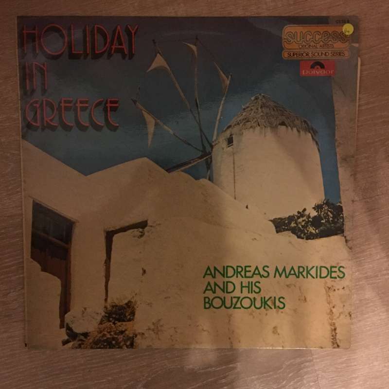 Andreas Markides and His Bazoukas - Holiday In Greece - Vinyl LP Record - Opened  - Good+ Quality...