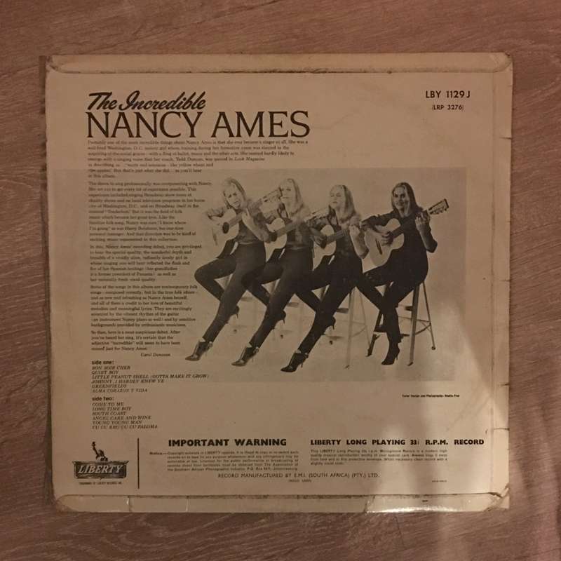 The Incredible Nancy James - Vinyl LP Record - Opened  - Good Quality (G)