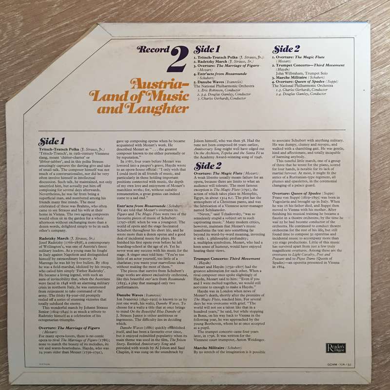 Austria - Land Of Music and Laughter - Vinyl Record - Opened  - Very-Good+ Quality (VG+)