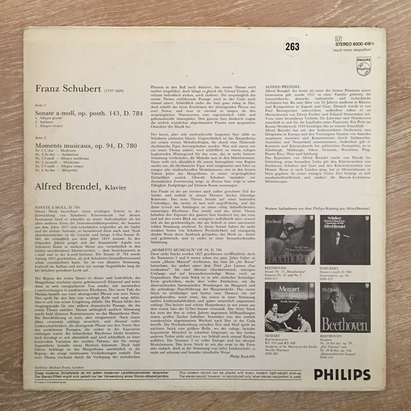Alfred Brendel - Schubert - Vinyl LP Record - Opened  - Good Quality (G)