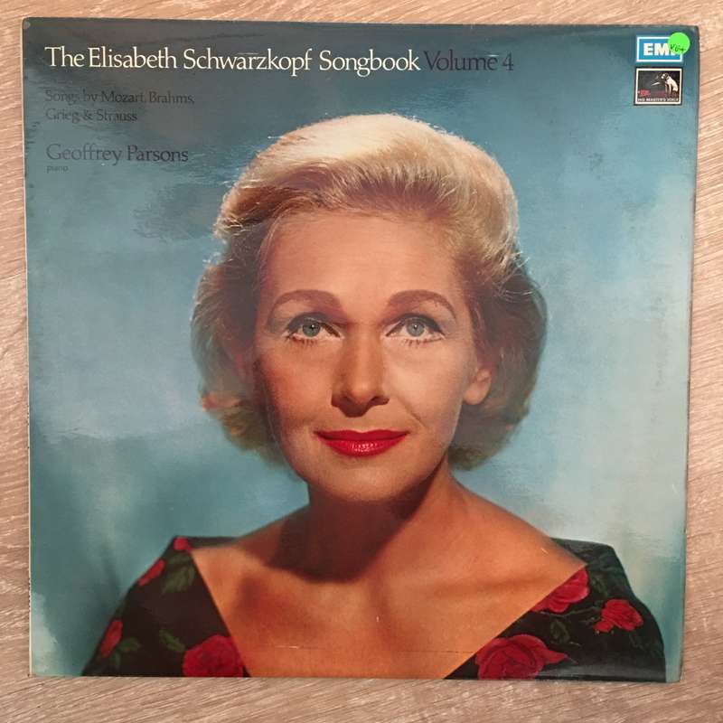 Elisabeth Schwarzkopf , Songs By Mozart, Brahms, Grieg & Strauss. Geoffrey Parsons  The Eli...
