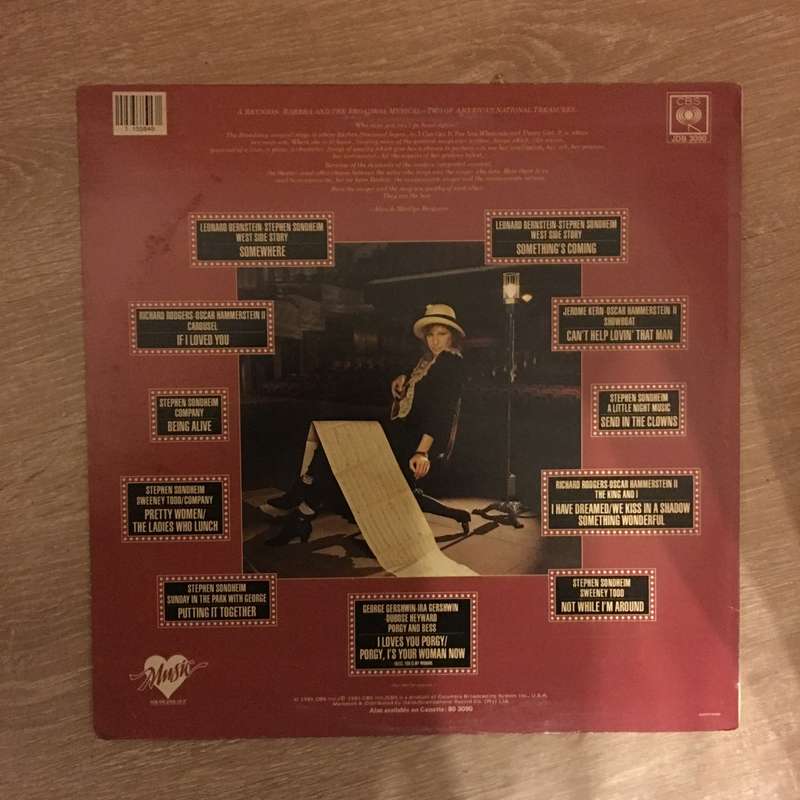 Barbra Streisand - The Broadway Album - Vinyl LP Record - Opened  - Very-Good+ Quality (VG+)