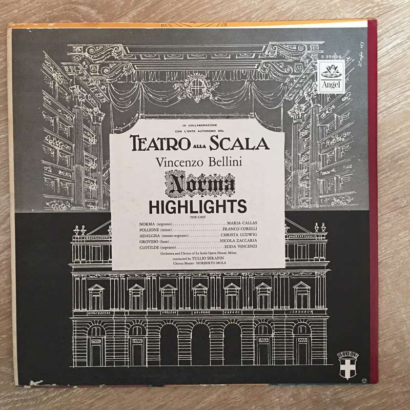 Vincenzo Bellini, Tullio Serafin  "Norma" Highlights - Vinyl Record - Opened  - Very-Good+ ...