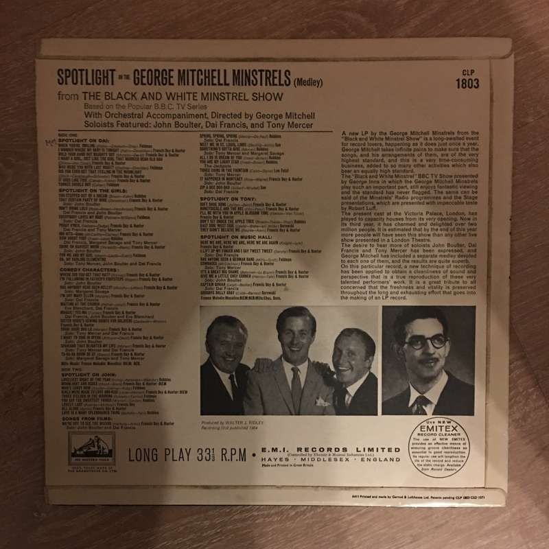 Spotlight On The George Mitchell Minstrels - Vinyl LP Record - Opened  - Very-Good+ Quality (VG+)