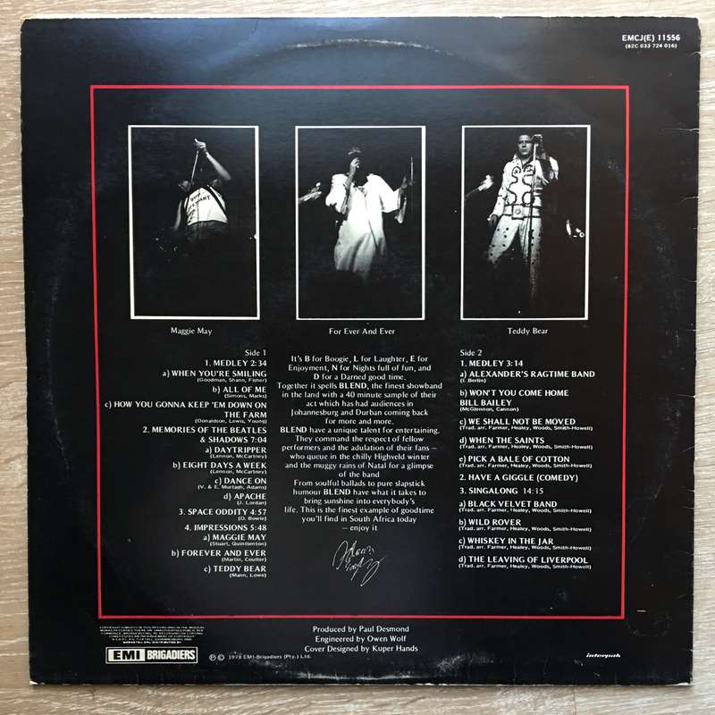 Blend - Specially Blended - Blend Live - Vinyl LP Record - Very-Good Quality (VG)