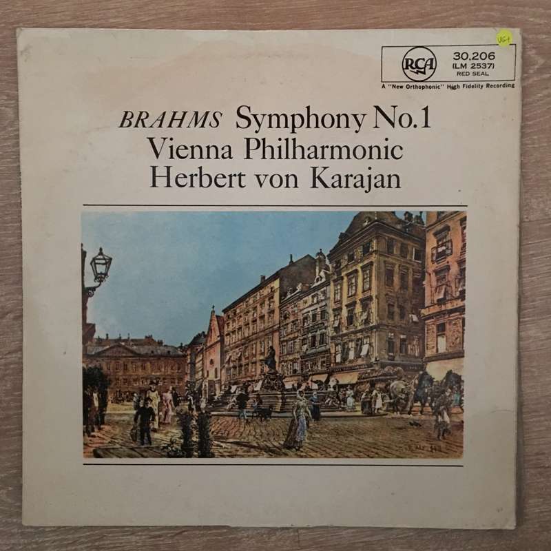 Brahms - Vienna Philharmonic, Herbert Von Karajan  Symphony No.1 - Vinyl LP Record - Opened...