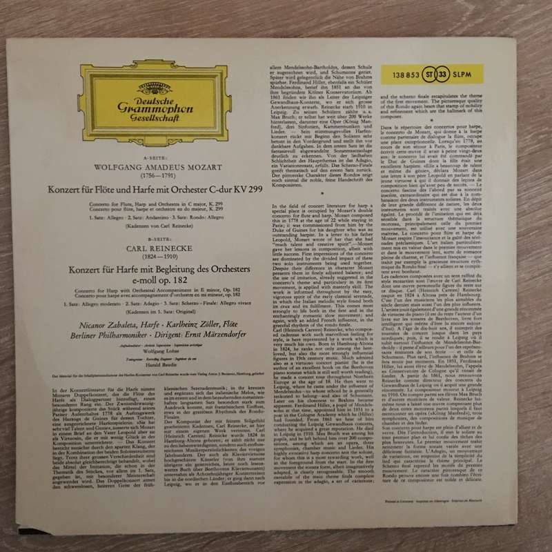Mozart / Reinecke - Karlheinz Zöller  Nicanor Zabaleta  Berliner Philharmoniker  Ernst ...