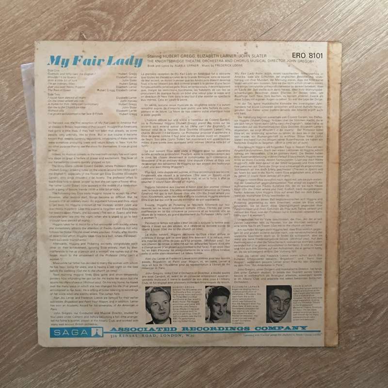 Lerner & Loewe - My Fair Lady - Vinyl LP Record - Opened  - Good+ Quality (G+)