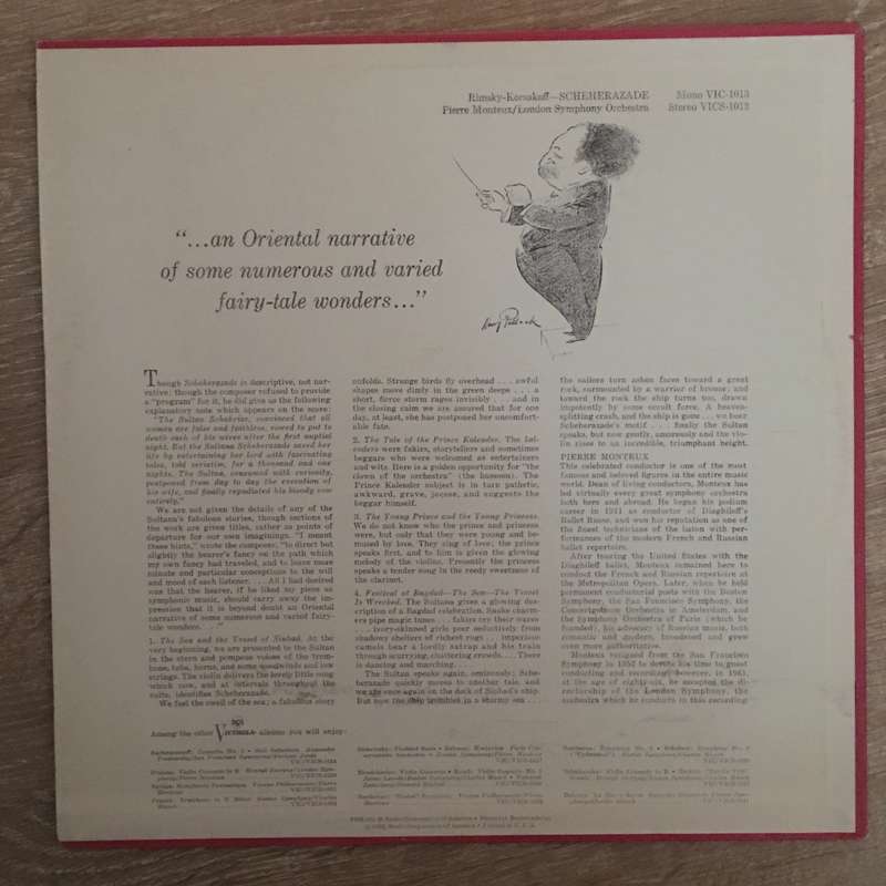 Rimsky-Korsakov, The London Symphony Orchestra, Monteux  Sheherazade - Vinyl LP Record - Op...