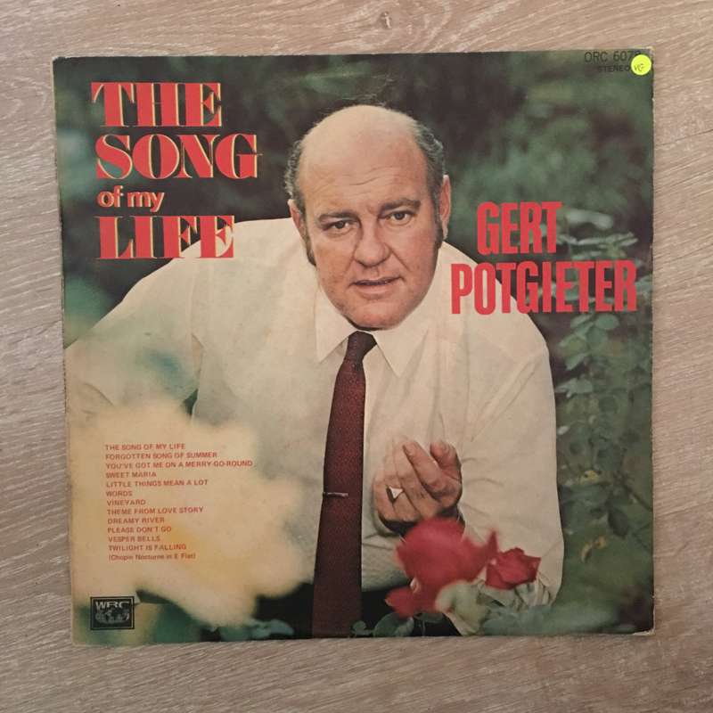 Gert Potgieter - The Song Of My Life -  Vinyl LP Record - Opened  - Very-Good Quality (VG)