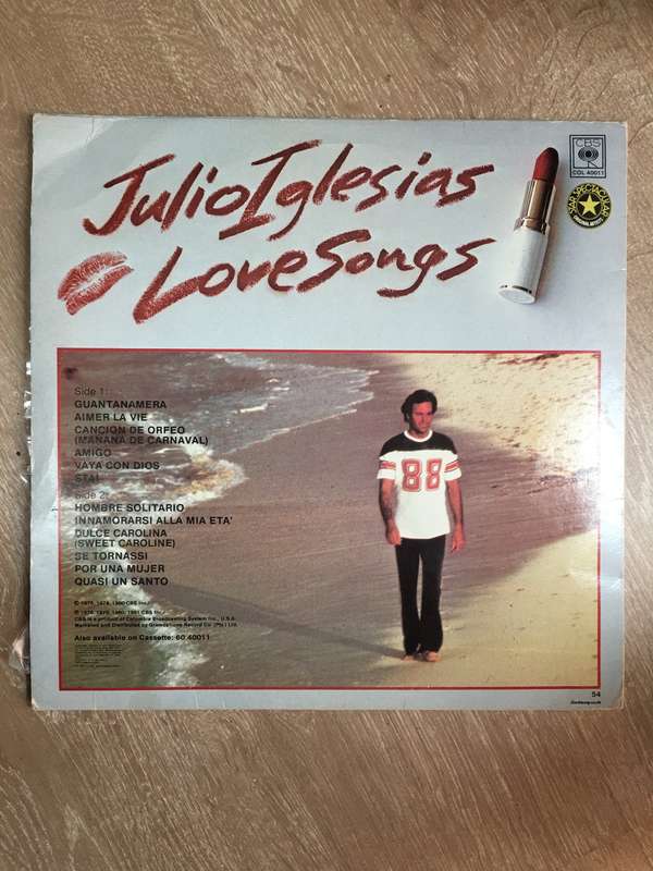 Julio Iglesias - Love Songs - Vinyl LP Record - Very-Good+ Quality (VG+)