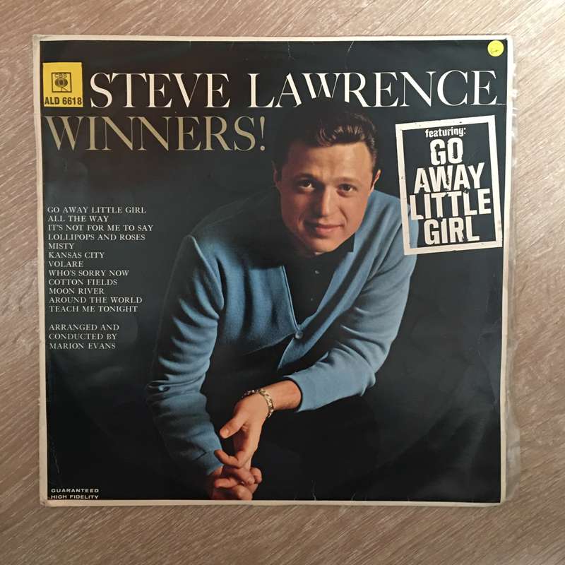 Steve Lawrence - Winners - Vinyl LP Record - Opened  - Good+ Quality (G+)