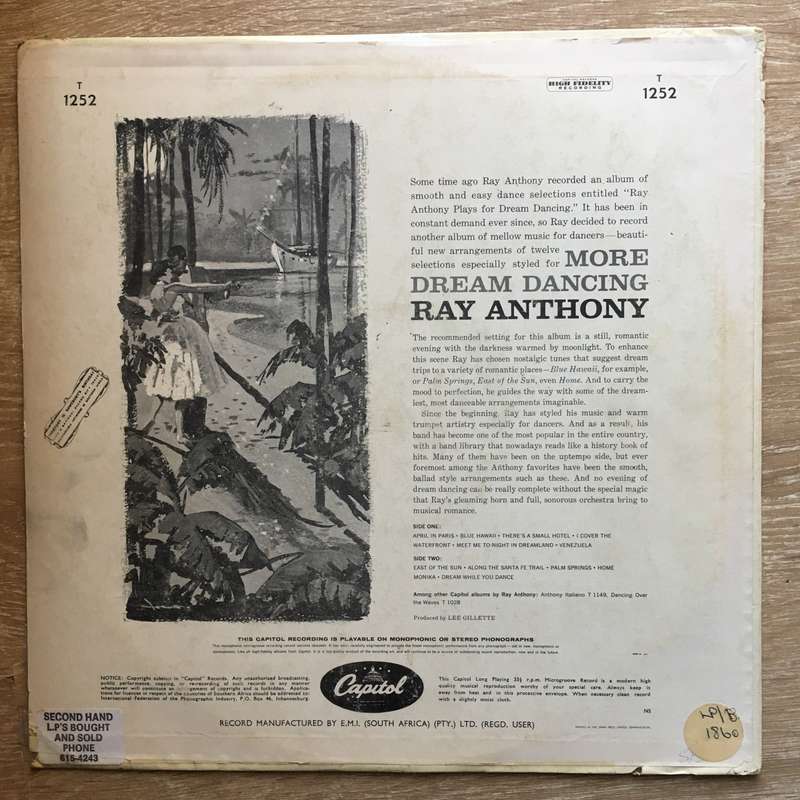 Ray Anthony  More Dream Dancing  - Vinyl LP Record - Opened  - Very-Good- Quality (VG-)