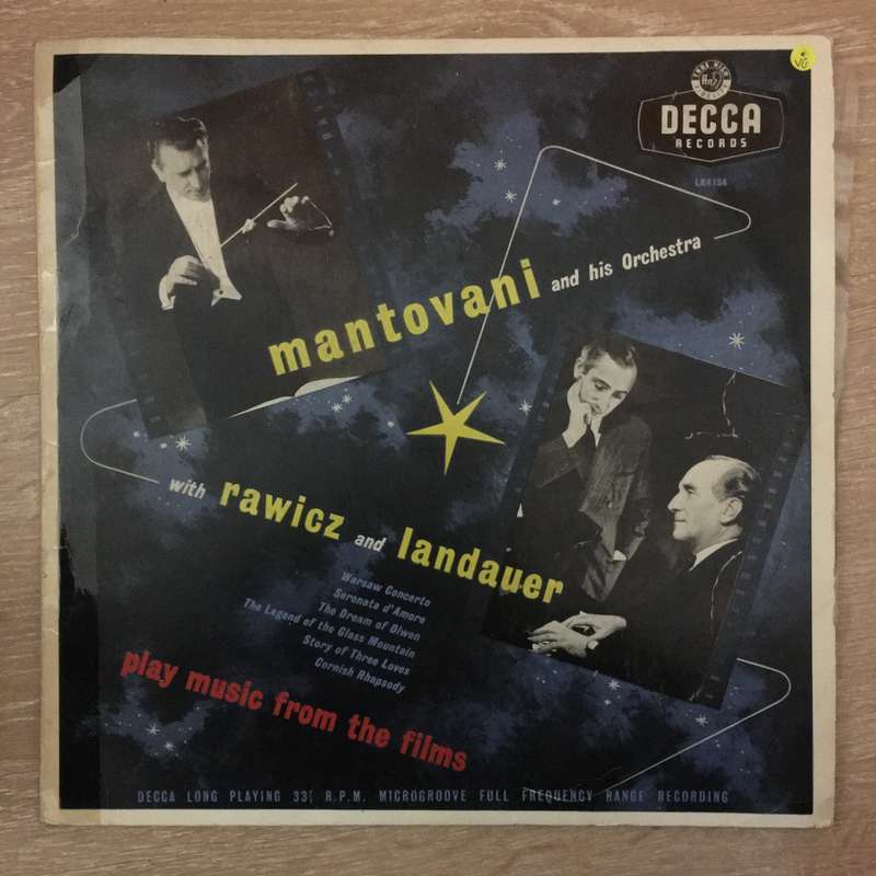 Mantovani, Rawicz And Landauer  Music From The Films   Vinyl LP Record - Opened  - Very-...