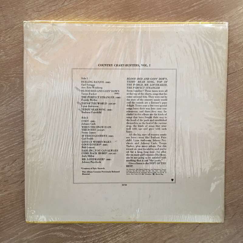Country Chart Busters Vol 1 - Vinyl LP Record - Opened  - Very-Good- Quality (VG-)