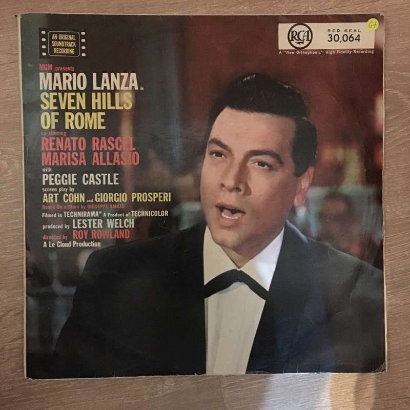 Mario Lanza  Seven Hills Of Rome - Vinyl LP Record - Opened  - Good+ Quality (G+)