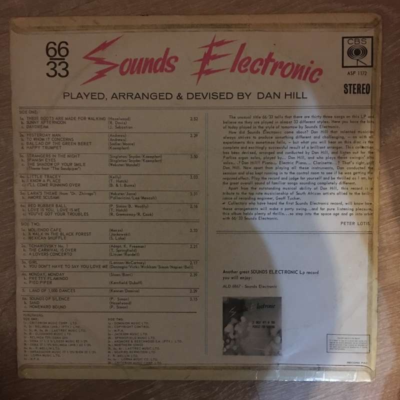 Sounds Electronic - Vinyl LP Record - Opened  - Good Quality (G)