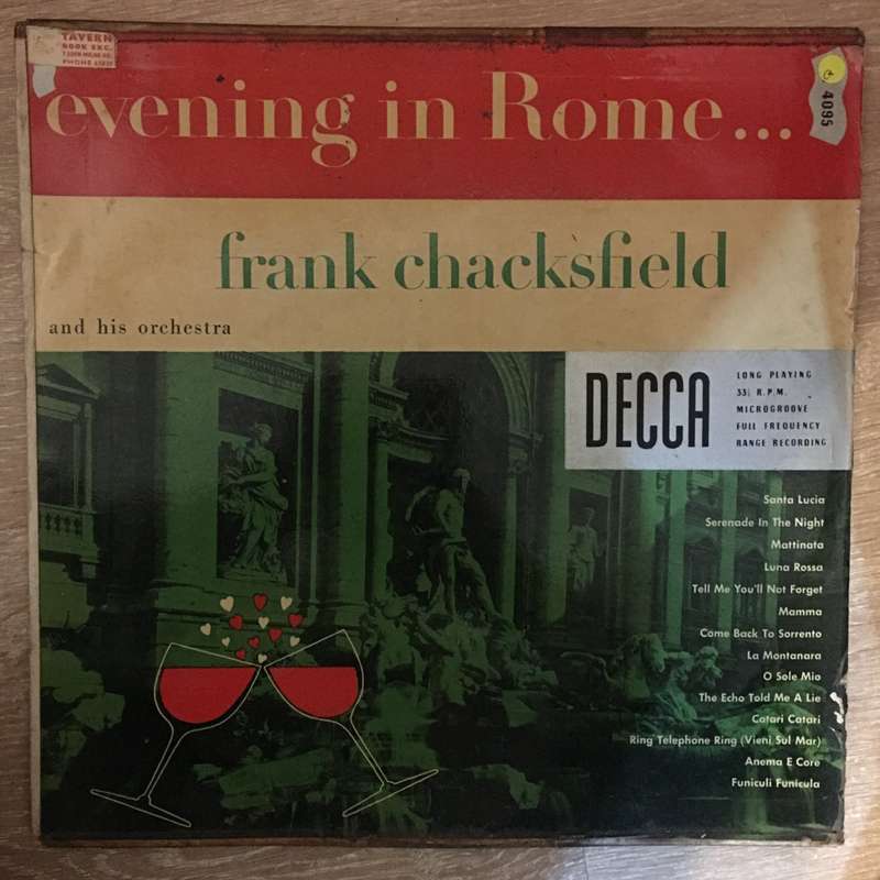 Frank Chacksfield - Evening In Rome - Vinyl LP Record - Opened  - Good Quality (G)