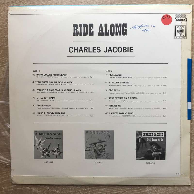Charles Jacobie - Ride Along - Vinyl LP Record - Opened  - Very-Good+ Quality (VG+)