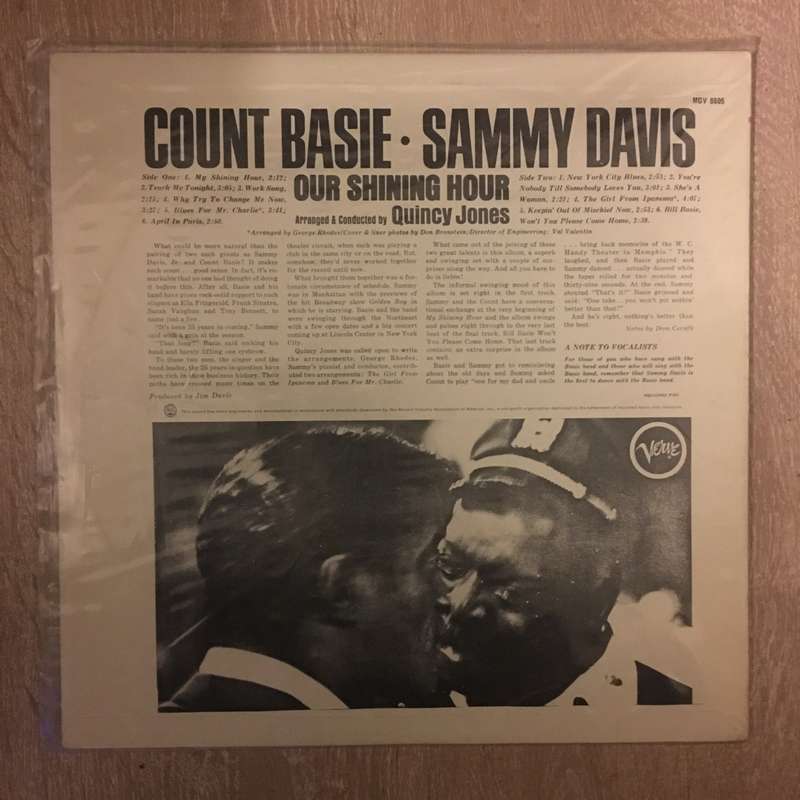 Sammy Davis J.R & Count Basie - Our Shining Hour  - Vinyl LP Record - Opened  - Very-Good+ Qualit...