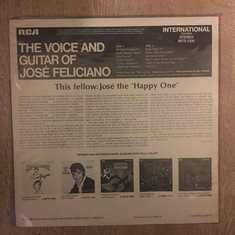 Jose Feliciano - Vinyl LP Record - Opened  - Very-Good+ Quality (VG+)