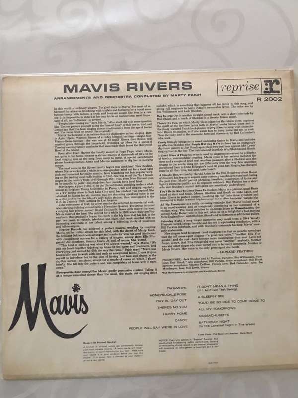 Mavis Rivers - Mavis - Vinyl LP Record - Opened  - Very-Good+ Quality (VG+)