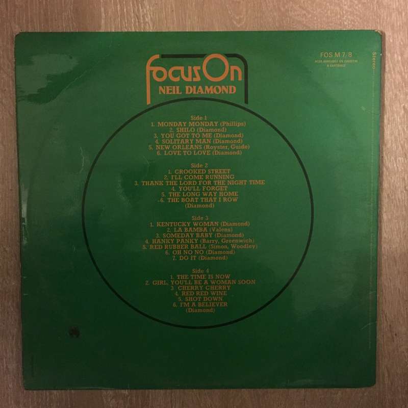 Focus On Neil Diamond - Double Vinyl LP Record - Opened  - Good+ Quality (G+)