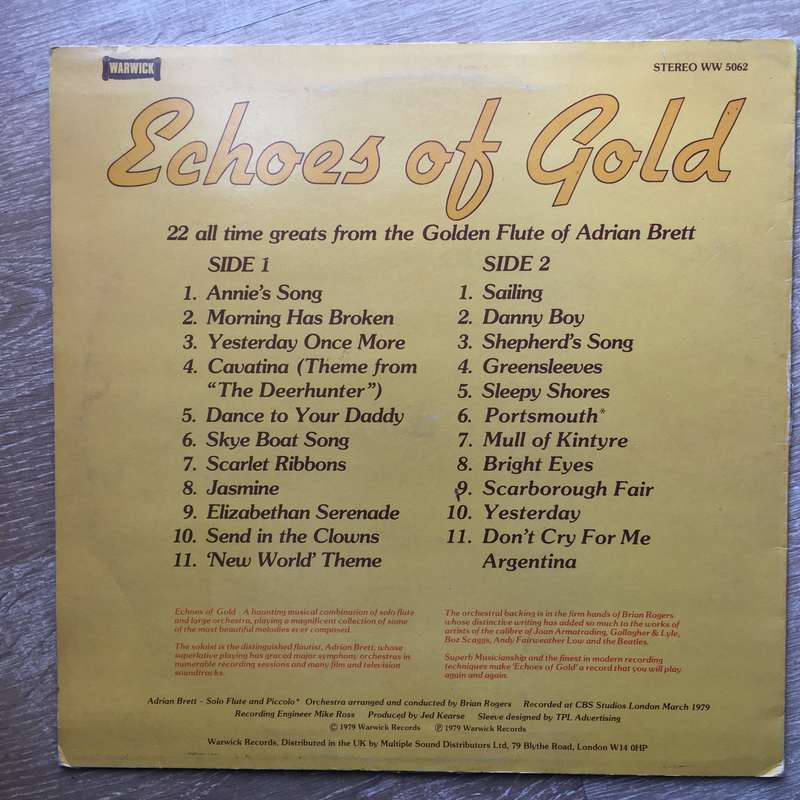 Adrian Brett - Echoes Of Gold - Vinyl LP Record - Opened  - Very-Good Quality (VG)