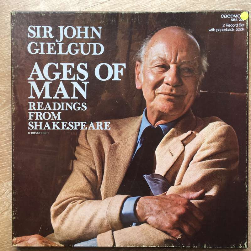 Sir John Gielgud  Shakespeare's Ages Of Man 2 LP Box Set  - Vinyl LP Record - Very-Good+ Qu...