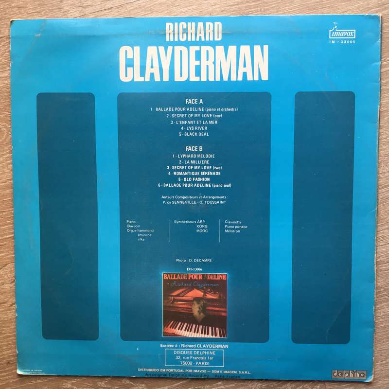 Richard Clayderman (Rare Early Album) - Vinyl LP Record - Opened  - Very-Good Quality (VG)