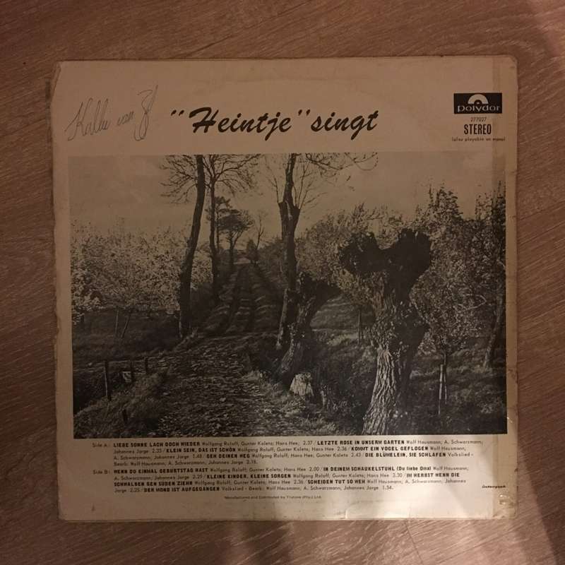 Heintje Singt -  Vinyl LP Record - Opened  - Good Quality (G)