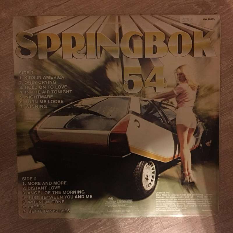 Sprinbok Hits Vol 54  - Vinyl LP Record (VG+)